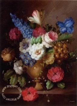 unknow artist Floral, beautiful classical still life of flowers.072